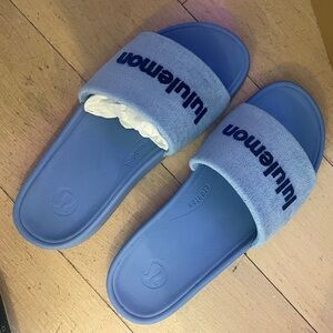 lululemon athletica Blue Slide Sandals
